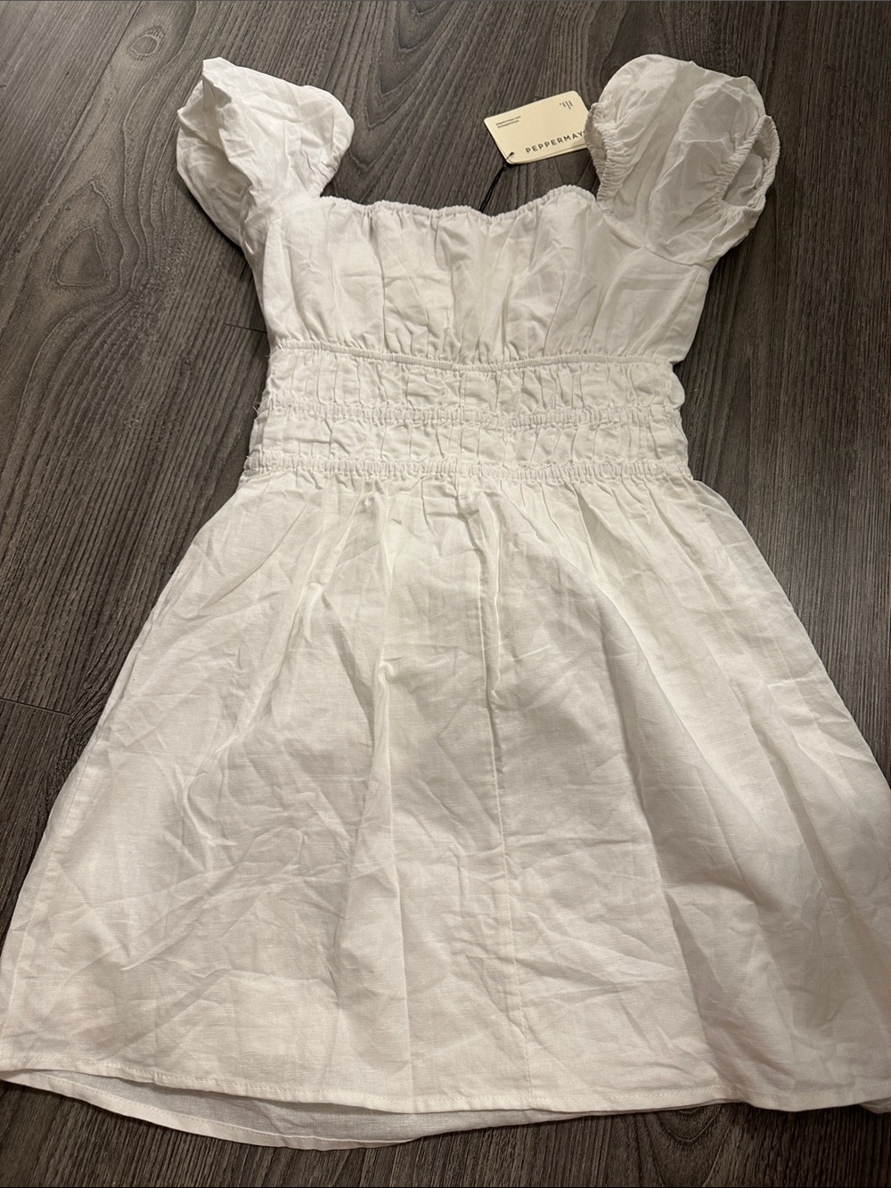 White Mini Dress - Picture 4 of 5
